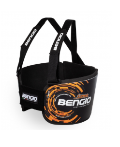 protector costillas bengio standard negro-naranja fluo